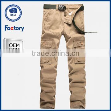 2016 custom mens cargo pants with side pocket