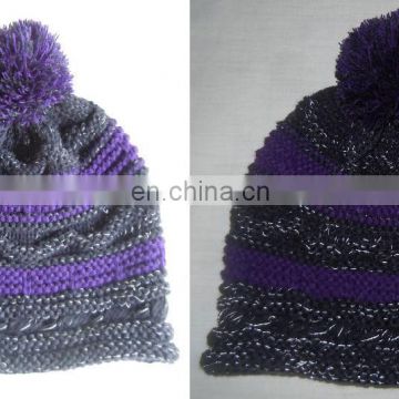 Reflective knitting hat