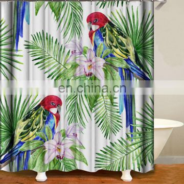i@home wholesale decor eco friendly shower curtain bird polyester waterproof 180cm x 180cm