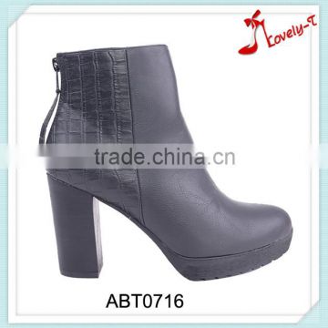 Manufacturing woman forester back zipper boots design your own high heel boots