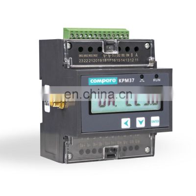 Three phase multifunction DIN rail smart solar energy meter KPM37 with Lora and Wifi Wireless communication