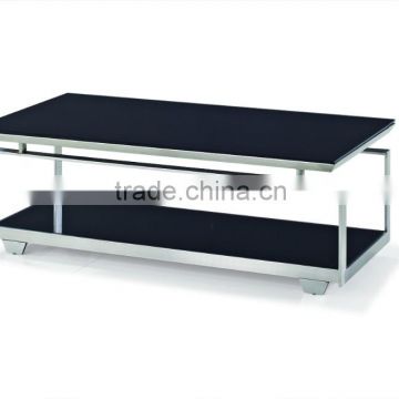Stainless Steel Leg Square Black Coffee Table(CF-3011-1)