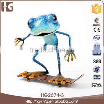 Wholesale metal crafts 25x10.5x22.5 frog gifts for adults