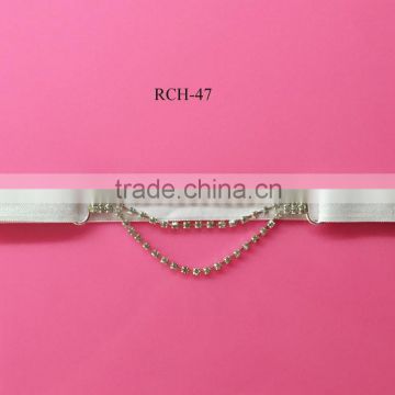 2015 hot selling Factory price pearl and Rhinestone connector decoration headwear (RCH-47)