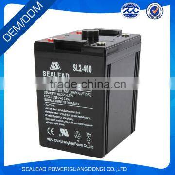Hot!2016 SEALEAD 2V 400AH solar Battery for Remote automation control power supply