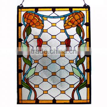 TW1824033, W18"H24" tiffany panel, hanging panel, tiffany windows, stained glass panel, stained glass windows