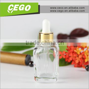 square 15ml 30m glass dropper bottle for e juice essential oil