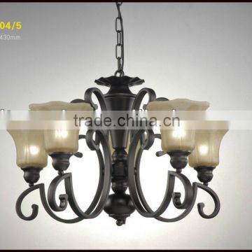 2014 hot sale European style black iron chandelier