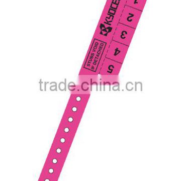 Personalized Vinyl Wristband with Five Stubs (0.75")