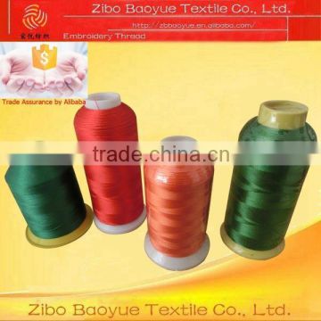 Best quality! Hot sale lubricated polyester trilobal bright embroidery thread