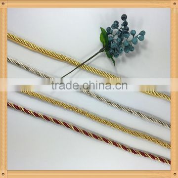 Gold Color Cotton Rope For Home Garment Textile 2016