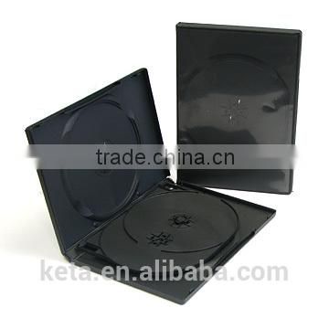 14MM Black Media DVD Case For Quadruple Discs Packaging