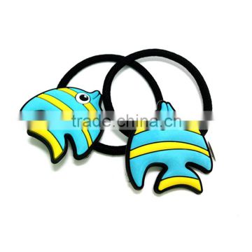 Fish design cartoon hair clip custom decorative ponytail holders