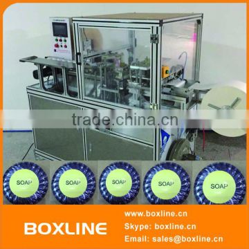 Automatic pleated bar soap wrapper