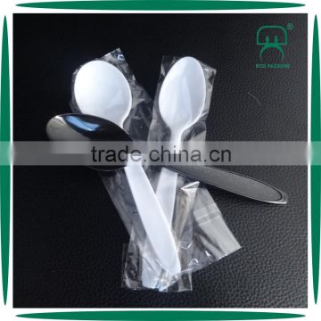 black&white chinese soup spoon