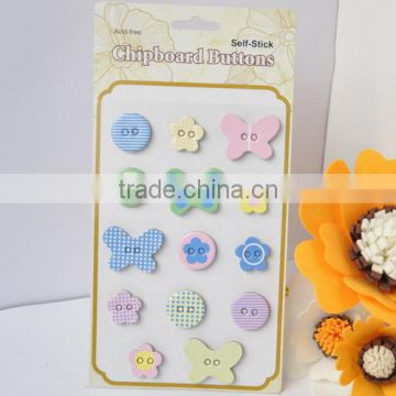 chipboard button sticker set