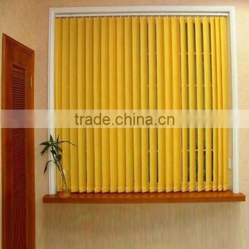 Yellow 89mm Polyester Fabric Vertical Blinds