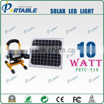 10W rechargeable solar LED light easy-carrying