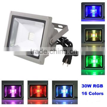IP65 outdoor led light multi color 2400 lumens 30w led rgb flood light
