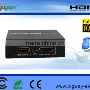 3D 1080P HDMI Splitter 1x2 metal Case with factory price made in China