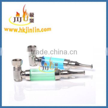 JL-387 Yiwu jiju Good Quality Smoking Pipes Fancy Metal Smoking Glass Pipe