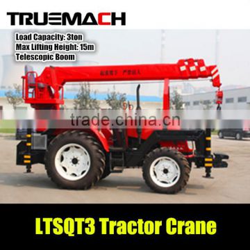 Agricultural Tractor Mounted Crane With 3Ton Telescopic Loader Crane