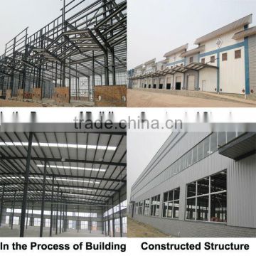 Low cost construction steel concrete structure warehouse