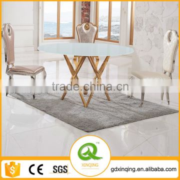 TH403 Hot selling round glass dining table and chairs