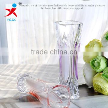 Europe type transparent glass vase trumpet contemporary and contracted simulation flower implement hydroponic flower adornment f