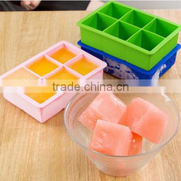 Summber Ice Cube tools 6 Cavity Silicone Square Ice Cube Tray