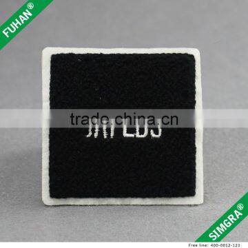 Professional Design Square Shape Black Chenille Embroidery Badges