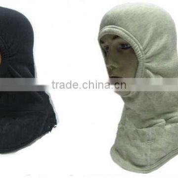 Aramid knit flame resistant headgear / fire protective hood