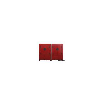Red big cabinet w/two doors