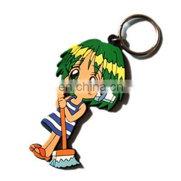 Student girl cleaning fashion promotional gifts key tag