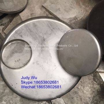Industrial flat bottom flanging dish head with carbon steel