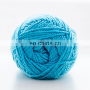 Solid color light weight 100% acrylic wool like crochet yarn for DIY sets