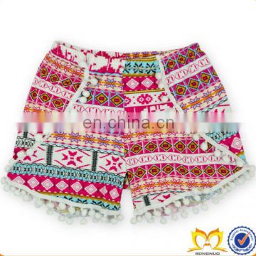 Plus size girls beach short pants kids chevron cotton stripes style comfortable shorts loose cheap pants