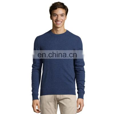 Plain Crew Neck Wool Cashmere Blended Men Knitwear Pullover Sweater
