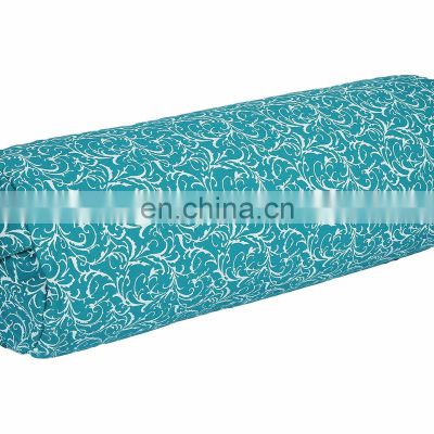 Buckwheat hull filled full printed Cylindrical Yoga Bolster pillow