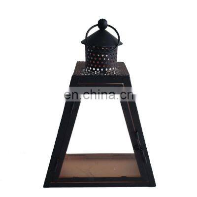 lanterne oriental Outdoor Candle Light Garden Black Morden Metal Candle Lantern