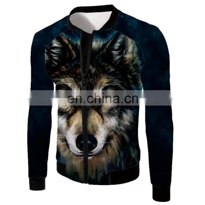 new Fashion Jacket Designs Popular Products Made In China Wolf animal print jacket men