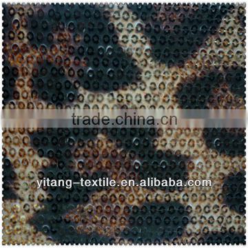 Sequins leopard pattern fabric