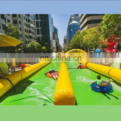 High quality long rainbow water giant inflatable slip and slide