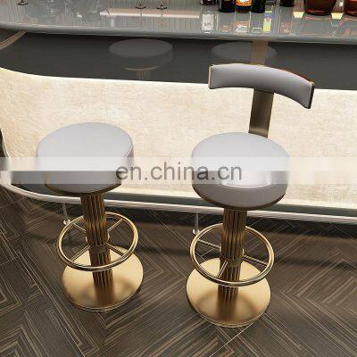 Modern Bar Chair Rotation Lift High Stool Wrought Iron Bar Stool