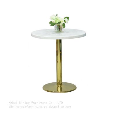 Marble Tabletop Disc Pedestal Dining Table DT-S04