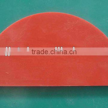 Abrasion resistant high quality low price red HDPE half-round cutting board