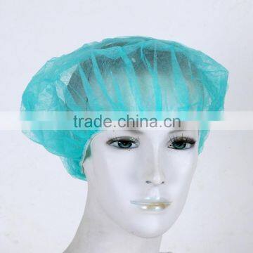 disposable disposable head cap PP 10gsm white round caps 18" 21" 24"