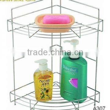 dual tier stainless steel bath rack