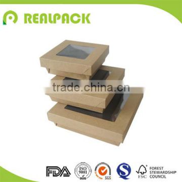 Food grade kraft paper salad box with seperate lid                        
                                                Quality Choice