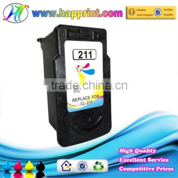 Wholesale high quality compatible ink cartridges for canon CL211 inki katiriji